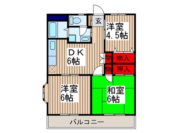 ピースフルハイツの物件間取画像